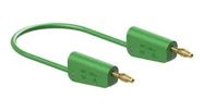 STACK 4MM BANANA PLUG-PLUG, GREEN/19A/2M