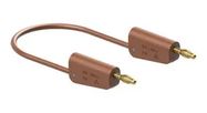 STACK 4MM BANANA PLUG-PLUG, BROWN/32A/1M