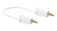 STACK 4MM BANANA PLUG-PLUG, WHITE/32A/1M