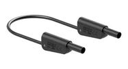 STACK 4MM BANANA PLUG-PLUG, BLACK/19A/1M
