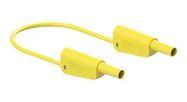 STACK 4MM BANANA PLUG-PLUG, YEL, 19A, 1M