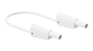 STACK 4MM BANANA PLUG-PLUG, WHITE/19A/1M
