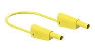 STACK 4MM BANANA PLUG-PLUG, YEL, 19A, 2M