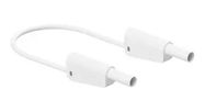 STACK 4MM BANANA PLUG-PLUG, WHITE/19A/2M