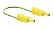STACK 4MM BANANA PLUG-PLUG, GRN/YEL, 32A