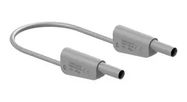 STACK 4MM BANANA PLUG-PLUG, GREY, 32A/1M