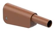 BANANA TEST CONN, PLUG, 19A, BROWN/CABLE
