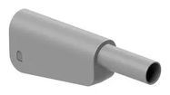 BANANA TEST CONN, PLUG, 19A, GREY, CABLE