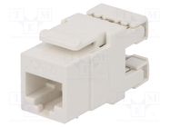 Socket; RJ45; PIN: 8; Cat: 6; Keystone,unshielded; Layout: 8p8c; IDC LOGILINK