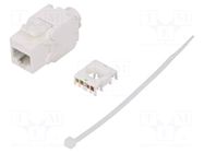 Connector: RJ45; socket; PIN: 8; Cat: 6a; Keystone,unshielded; 8p8c LOGILINK