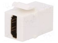 Coupler; socket; female x2; HDMI socket x2; gold-plated; straight LOGILINK