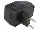 Enclosure: for power supplies; X: 45mm; Y: 70mm; Z: 40mm; ABS; black MASZCZYK