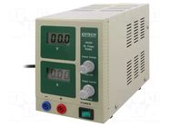 Power supply: laboratory; single-channel; 0÷18VDC; 0÷3A EXTECH