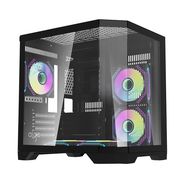 Darflash FT350 computer case + 5 aRGB fans (black), Darkflash