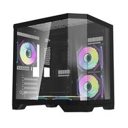 Darflash FT350 computer case + 5 aRGB fans (black), Darkflash