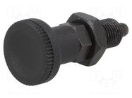 Indexing plungers; Thread: M10; Plating: black finish; 5mm; steel ELESA+GANTER