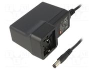 Power supply: switched-mode; mains,plug; 48VDC; 800mA; 40W; 90.5% MEAN WELL