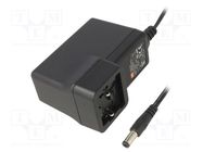 Power supply: switching; mains,plug; 18VDC; 2.22A; 40W; 88% MEAN WELL