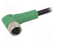 Connection lead; M8; PIN: 3; angled; 3m; plug; 250VAC; 4A; -25÷90°C PHOENIX CONTACT