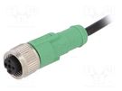 Connection lead; M12; PIN: 3; straight; 3m; plug; 250VAC; 4A; PVC PHOENIX CONTACT
