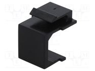 Protection cap; black; for panel mounting,snap fastener 