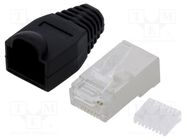 Plug; RJ45; PIN: 8; Cat: 6; shielded,with protection; Layout: 8p8c LOGILINK