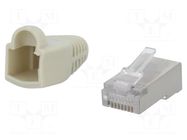 Connector: RJ45; plug; PIN: 8; Cat: 5e; shielded,with protection LOGILINK