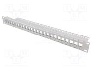 Patch panel; patch panel; Keystone; grey; Number of ports: 24; 19" LOGILINK