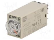 Timer; 1s÷30min; DPDT; 100÷120VAC; H3Y; socket; -10÷50°C; PIN: 8 OMRON