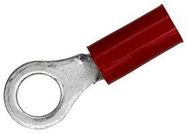 TERMINAL, RING TONGUE, #6, CRIMP, RED