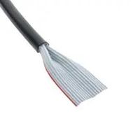 RIBBON CABLE, 28AWG, PVC, BLACK, 91.44M