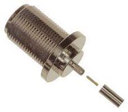 RF/COAXIAL, N BULKHEAD JACK, STRAIGHT, 50 OHM CRIMP