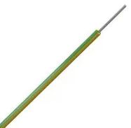 HOOK-UP WIRE, YELLOW/GREEN, 100M