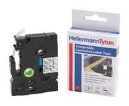 LABEL TAPE, BLACK ON CLEAR, 8MX9MM, PET
