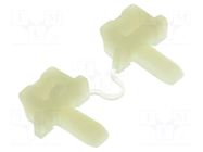 Holder; push-in; polyamide; natural; Tie width: 5.5mm; Ht: 7.8mm HELLERMANNTYTON