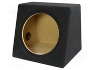 Car loudspeaker enclosure; MDF; black; textil; 300mm; Øhole: 282mm BASSER