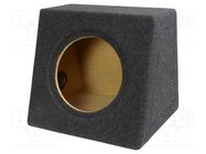 Car loudspeaker enclosure; MDF; black melange; textil; 250mm BASSER