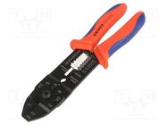 Tool: for crimping; non-insulated terminals; 0.5÷2.5mm2; 230mm KNIPEX