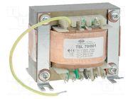 Transformer: mains; 230VAC; 250V; 20V; 6.3V; 0.18A; 0.18A; 3.5A INDEL