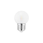 Lemputė LED E27, 230V, 1W, G45, 50lm, 2700K, FILAMENT U, PC matinė