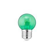 Lemputė LED E27, 230V, 1W, G45, 20lm, žalia, FILAMENT U, PC skaidri