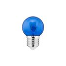 Lemputė LED E27, 230V, 1W, G45, 20lm, mėlyna, FILAMENT U, PC skaidri