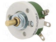 Potentiometer: shaft; single turn; 1kΩ; 25W; ±10%; 6mm; wirewound SR PASSIVES