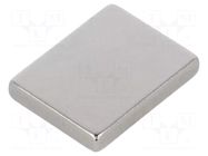 Magnet: permanent; neodymium; 15N; H: 2.5mm; W: 12.5mm; L: 16mm ELESA+GANTER