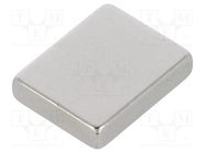 Magnet: permanent; neodymium; H: 2.5mm; 11N; W: 9.5mm; L: 12mm ELESA+GANTER