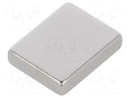Magnet: permanent; neodymium; 11N; H: 2.5mm; W: 9.5mm; L: 12mm ELESA+GANTER