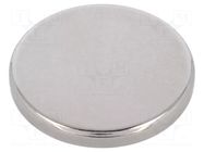 Magnet: permanent; neodymium; 39N; Ø: 24mm; H: 3mm ELESA+GANTER