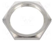Nut; M25; brass; 30mm; Thread: metric; Pitch: 1.5; Plating: nickel BM GROUP