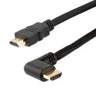 CBL ASSY, R/A HDMI PLUG-PLUG, 3M, BLK