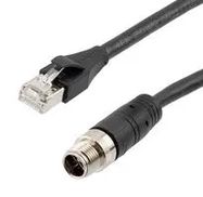 SENSOR CORD, 8P M12 PLUG-RJ45 PLUG, 3M